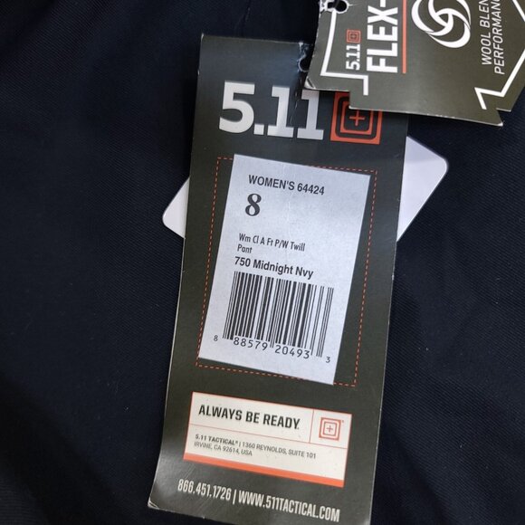 5.11 Tactical Black Straight Leg Pants - Picture 9 of 10